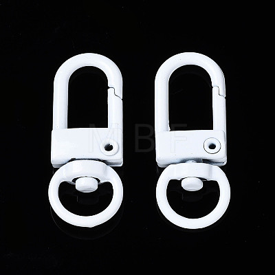 Spray Painted Eco-Friendly Alloy Swivel Snap Hooks Clasps PALLOY-T080-02M-NR-1