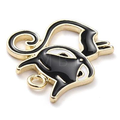 Alloy Enamel Kitten Pendants PALLOY-T056-71A-1