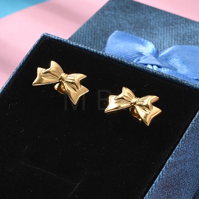 304 Stainless Steel Stud Earrings for Women EJEW-K306-04G-1