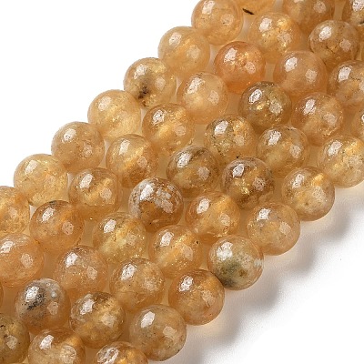 Natural Yellow Garnet Beads Strands G-Z129-C01-8mm-02-1
