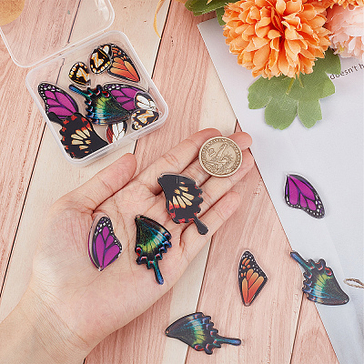24Pcs 6 Style Spring and summer series Acrylic Pendants SACR-SC0001-12-1