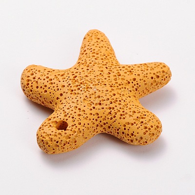 Synthetic Lava Rock Big Starfish/Sea Stars Pendants G-O025-05C-1