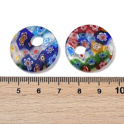 Handmade Millefiori Glass Pendants LAMP-G166-08B-1