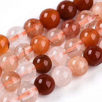 Natural Red Quartz Beads Strands G-T140-4mm-01-1