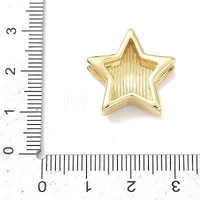 Star Brass Slide Charms KK-P349-18A-G-1
