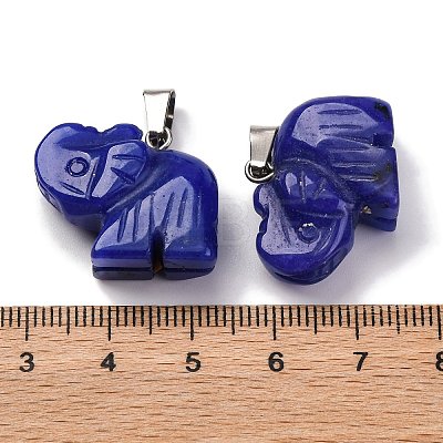 Dyed Natural White Jade Pendants G-B127-05P-13-1