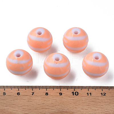 Opaque Striped Acrylic Beads MACR-S373-27B-08-1