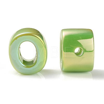 UV Plating Rainbow Iridescent Acrylic Beads OACR-C012-01F-1-1