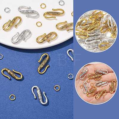 Tibetan Style Alloy S-Hook Clasps FIND-FS0005-25AG-1