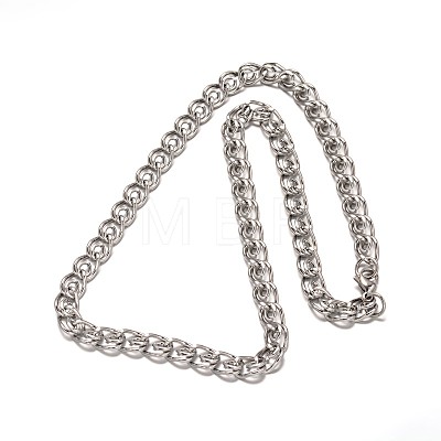 304 Stainless Steel Twisted Chain Necklaces NJEW-L403-02P-1