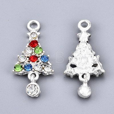 Alloy Colorful Rhinestone Pendants PALLOY-Q441-029-RS-1