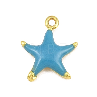 Brass Enamel Pendants KK-CBA3642-03G-1