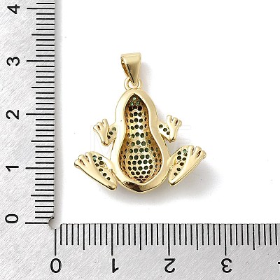 Brass Micro Pave Cubic Zirconia Pendants KK-H529-55C-G-1