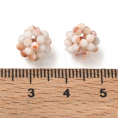Natural Red Netstone Woven Beads GG-CBA2E9C-F10-02-1