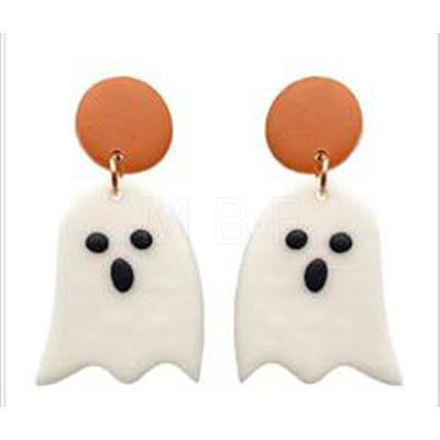Halloween Polymer Clay Dangle Stud Earrings WGC24AA-05-1