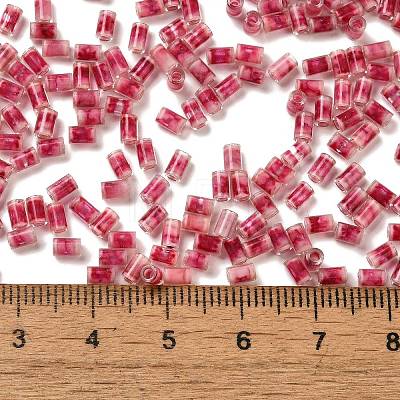 Two Tone Inside Colours Transparent Glass Seed Beads SEED-C004-05F-1