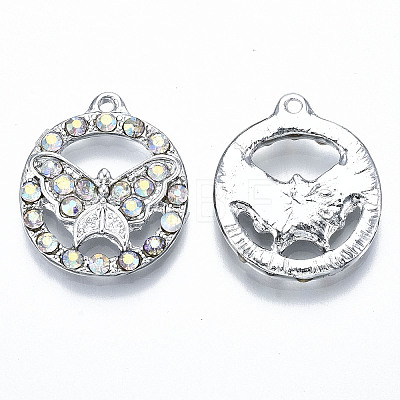 UV Plated Alloy Pendants PALLOY-S181-029P-A-RS-1