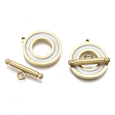 201 Stainless Steel Toggle Clasps X-STAS-R115-14A-G-1