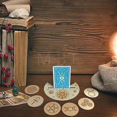 Natural Wood Card Stand for Tarot DJEW-WH0034-01Q-1