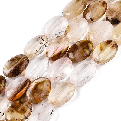 Synthetic Tigerskin Glass Beads Strands G-M206-49-1