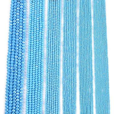 Electroplate Glass Beads Strands EGLA-A044-P6mm-A08-1