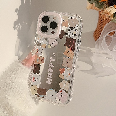 Cat Mirrored Axrylic Mobile Phone Cover PW-WG472D8-07-1