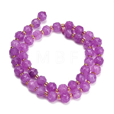 Dyed Imitation Jade Glass Beads Strands GL-Z001-02B-03-1