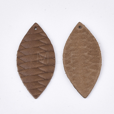 Eco-Friendly Cowhide Leather Big Pendants FIND-S301-27A-02-1