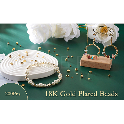  Jewelry 200Pcs 10 Style Brass Beads KK-PJ0001-24-1