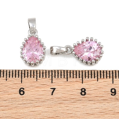 Brass Pave Cubic Zirconia Charms CU-CBA9AB3-01P-01-1