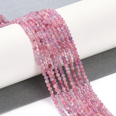 Natural Pink Tourmaline Beads Strands G-N342-33-1