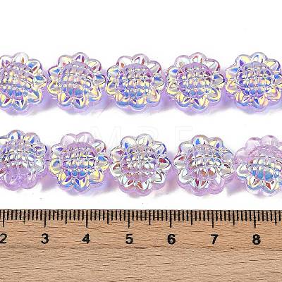 Electroplate Glass Bead Strands GLAA-S387-01A-1