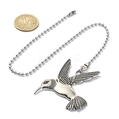 Humming Bird Tibetan Style Alloy Ceiling Fan Pull Chain Extenders FIND-JF00114-1