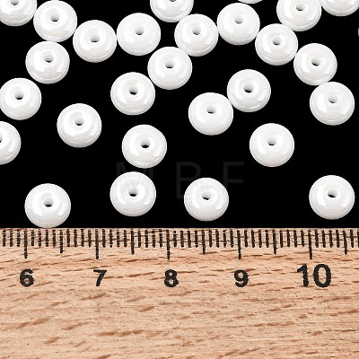 Baking Paint Opaque Glass Beads GLAA-A045-01-1