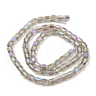 Electroplate Transparent Glass Beads Strands GLAA-C029-02A-06-1