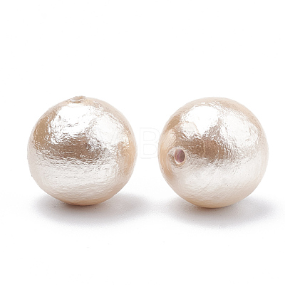 Compressed Cotton Pearl Beads WOVE-S114-12mm-10-1