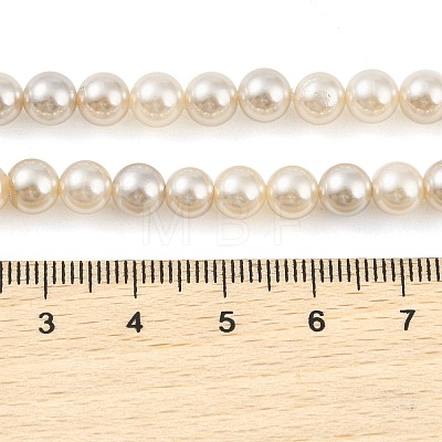 Electroplated Natural Freshwater Shell Beads Strands BSHE-G036-22-1
