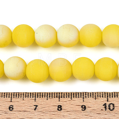 Frosted Opaque Glass Beads Strands LS-GLAA-T032-P10mm-MBB16-1
