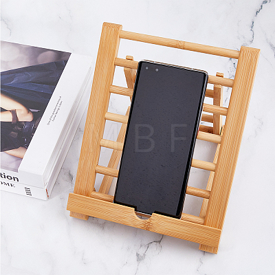 Wooden Mobile Phone Holder AJEW-WH0258-642-1