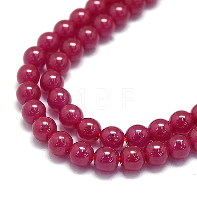 Lab Grown Red Corundum Beads Strands G-G106-P02-04-1-1