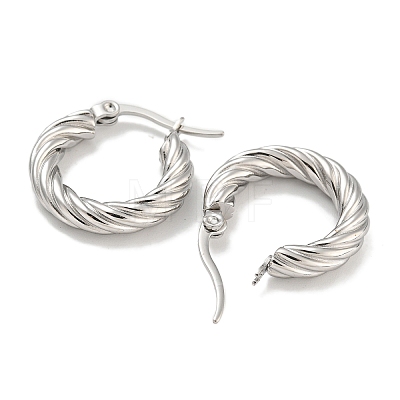 304 Stainless Steel Hoop Earring EJEW-F257-20P-02-1