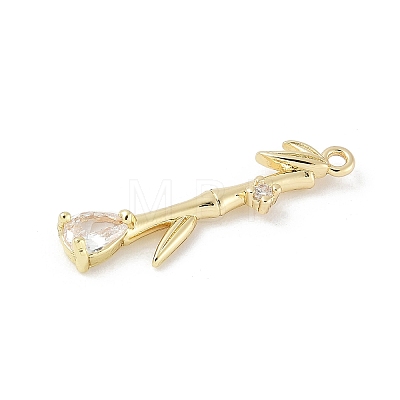 Brass Micro Pave Cubic Zirconia Pendants KK-M326-13B-G-1