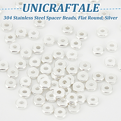 Unicraftale 100Pcs 304 Stainless Steel Spacer Beads STAS-UN0051-49-1