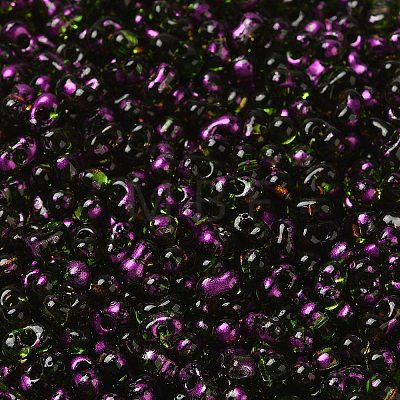 Spray Painted Glass Seed Beads SEED-F005-07A-03-1