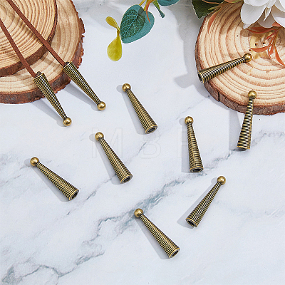 10Pcs Alloy Cord Ends FIND-FH0009-40AB-1