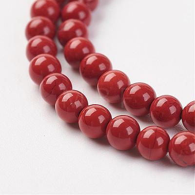 Natural Red Jasper Bead Strand G-G680-47-1