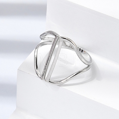 304 Stainless Steel Cuff Open Rings RJEW-P188-02H-P-1