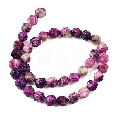 Natural Dyed White Jade(Imitation Charoite) Beads Strands GG-CBA0743-B02-1