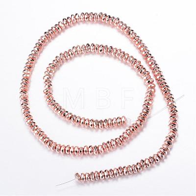 Electroplate Non-magnetic Synthetic Hematite Bead Strands G-Q465-14RG-1