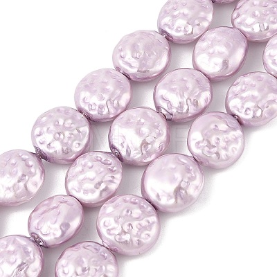 Electroplated Shell Pearl Beads Strands BSHE-Z007-02C-1